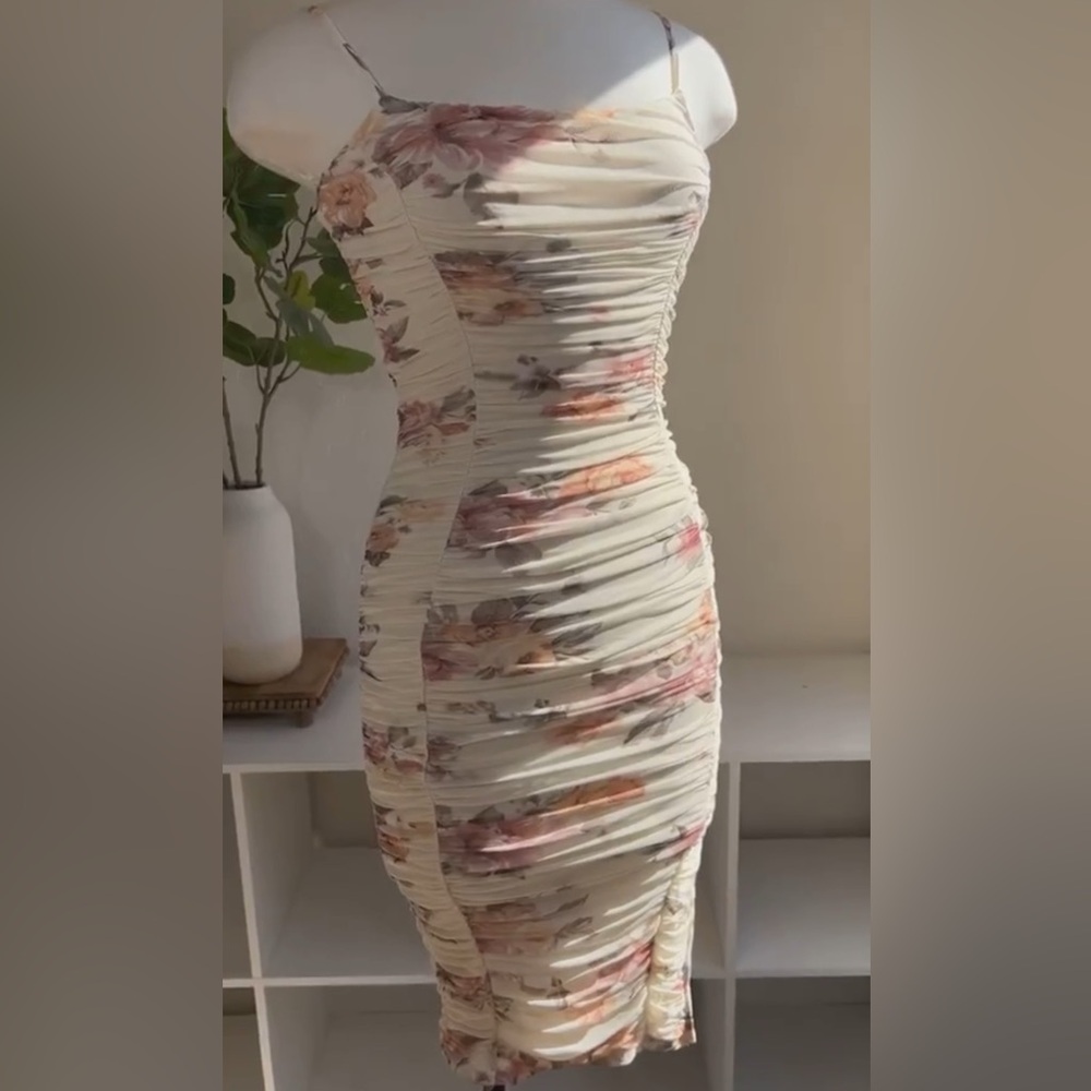 Floral Ruched Dress